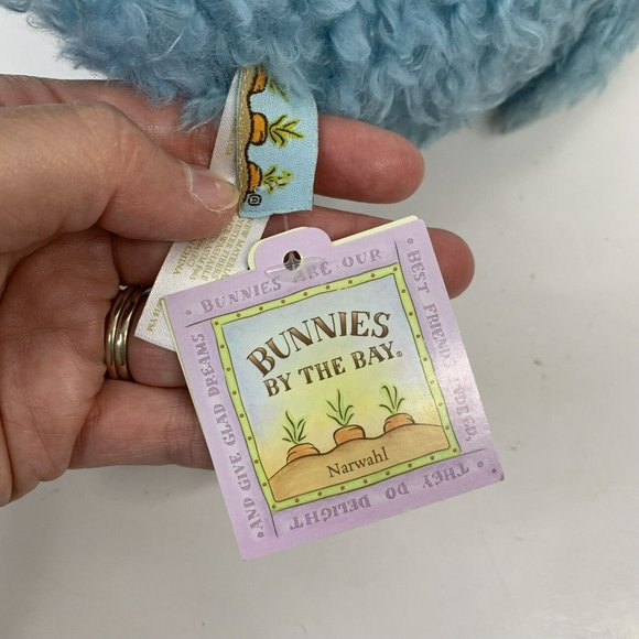 Furriends Bunnies by the Bay Wally the Narwhal Whale Plush Stuffed Animal Curly - Picture 5 of 9